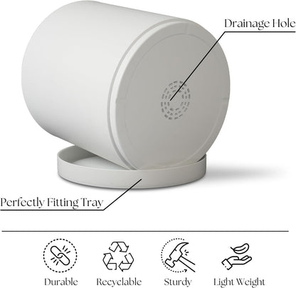 12-Inch Round Cylinder Plant Pot – Modern & Durable Planter